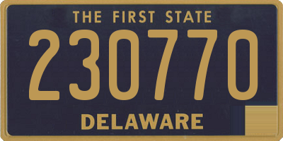 DE license plate 230770