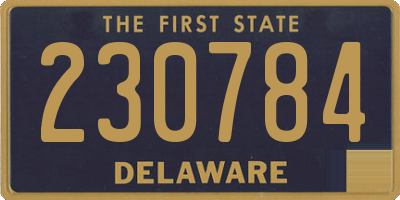 DE license plate 230784