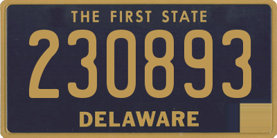 DE license plate 230893