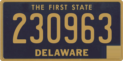 DE license plate 230963