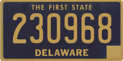 DE license plate 230968