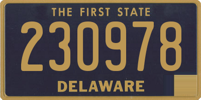DE license plate 230978