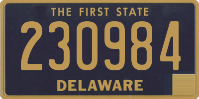 DE license plate 230984