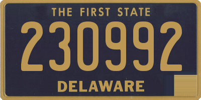 DE license plate 230992
