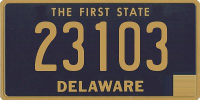 DE license plate 23103