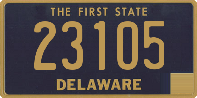 DE license plate 23105