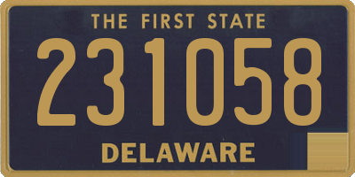 DE license plate 231058