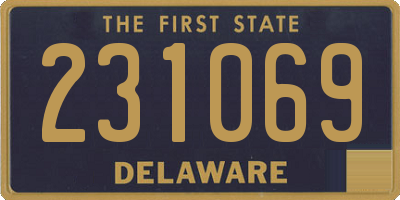 DE license plate 231069