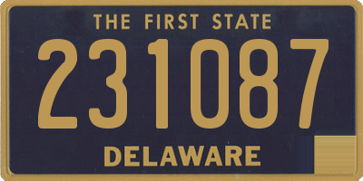 DE license plate 231087