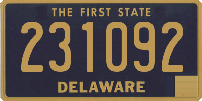 DE license plate 231092