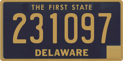 DE license plate 231097