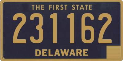 DE license plate 231162