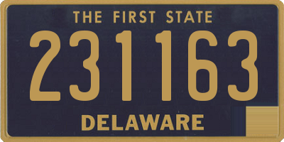 DE license plate 231163