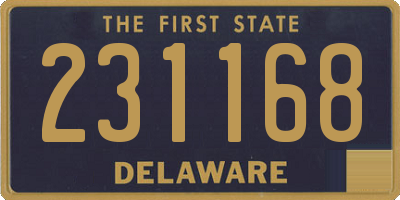 DE license plate 231168