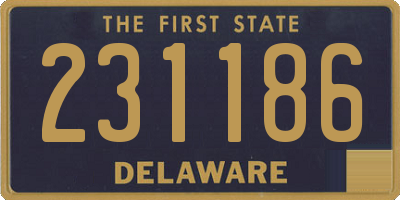 DE license plate 231186