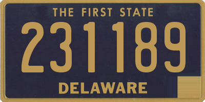DE license plate 231189