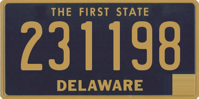 DE license plate 231198