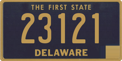 DE license plate 23121