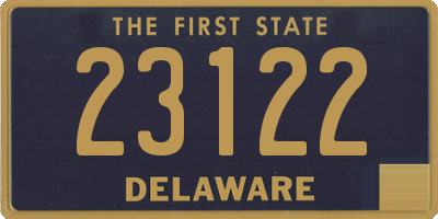 DE license plate 23122