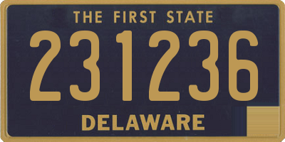 DE license plate 231236