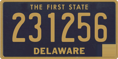 DE license plate 231256