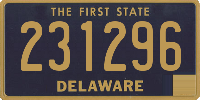 DE license plate 231296