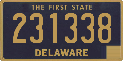 DE license plate 231338