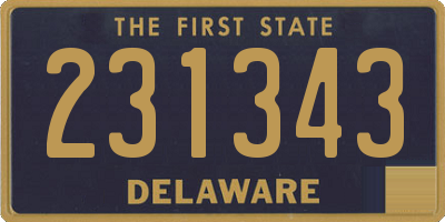 DE license plate 231343