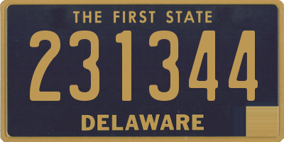 DE license plate 231344