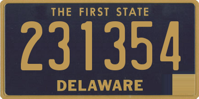 DE license plate 231354