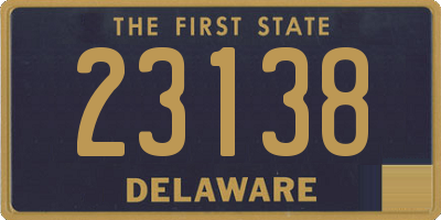 DE license plate 23138