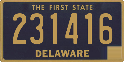 DE license plate 231416