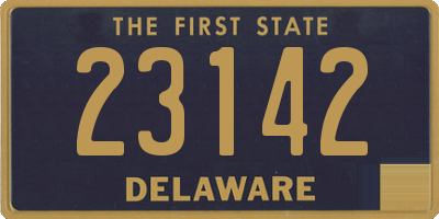 DE license plate 23142