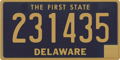 DE license plate 231435