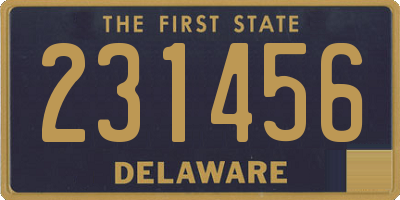 DE license plate 231456