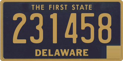 DE license plate 231458