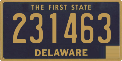 DE license plate 231463