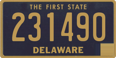 DE license plate 231490