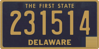 DE license plate 231514