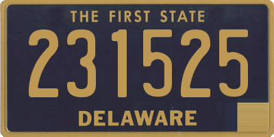 DE license plate 231525