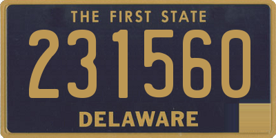 DE license plate 231560