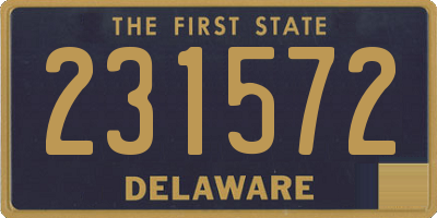 DE license plate 231572