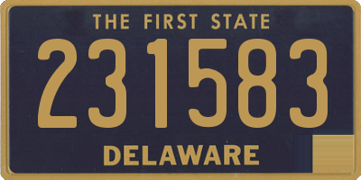 DE license plate 231583