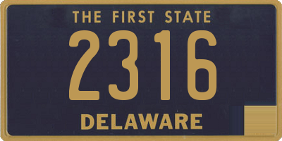 DE license plate 2316