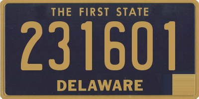 DE license plate 231601