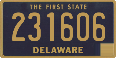 DE license plate 231606