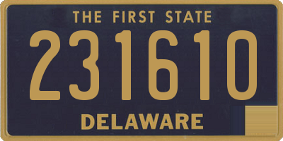 DE license plate 231610
