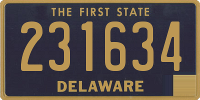 DE license plate 231634