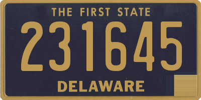 DE license plate 231645