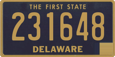 DE license plate 231648
